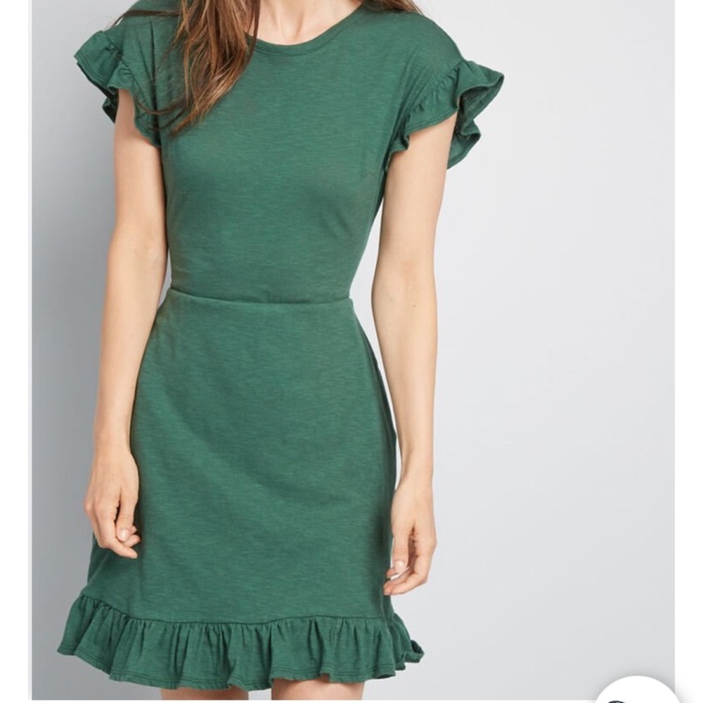 ModCloth Green Ruffle Dress - Picture 5 of 6